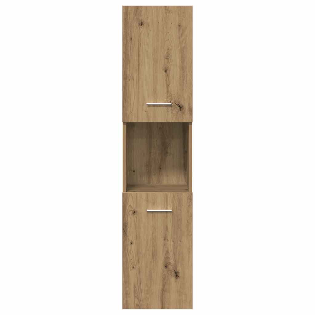 Set Mobili da Bagno 4 pz Rovere Artigianale Legno Multistrato