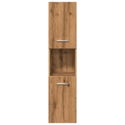 Set Mobili da Bagno 4 pz Rovere Artigianale Legno Multistrato