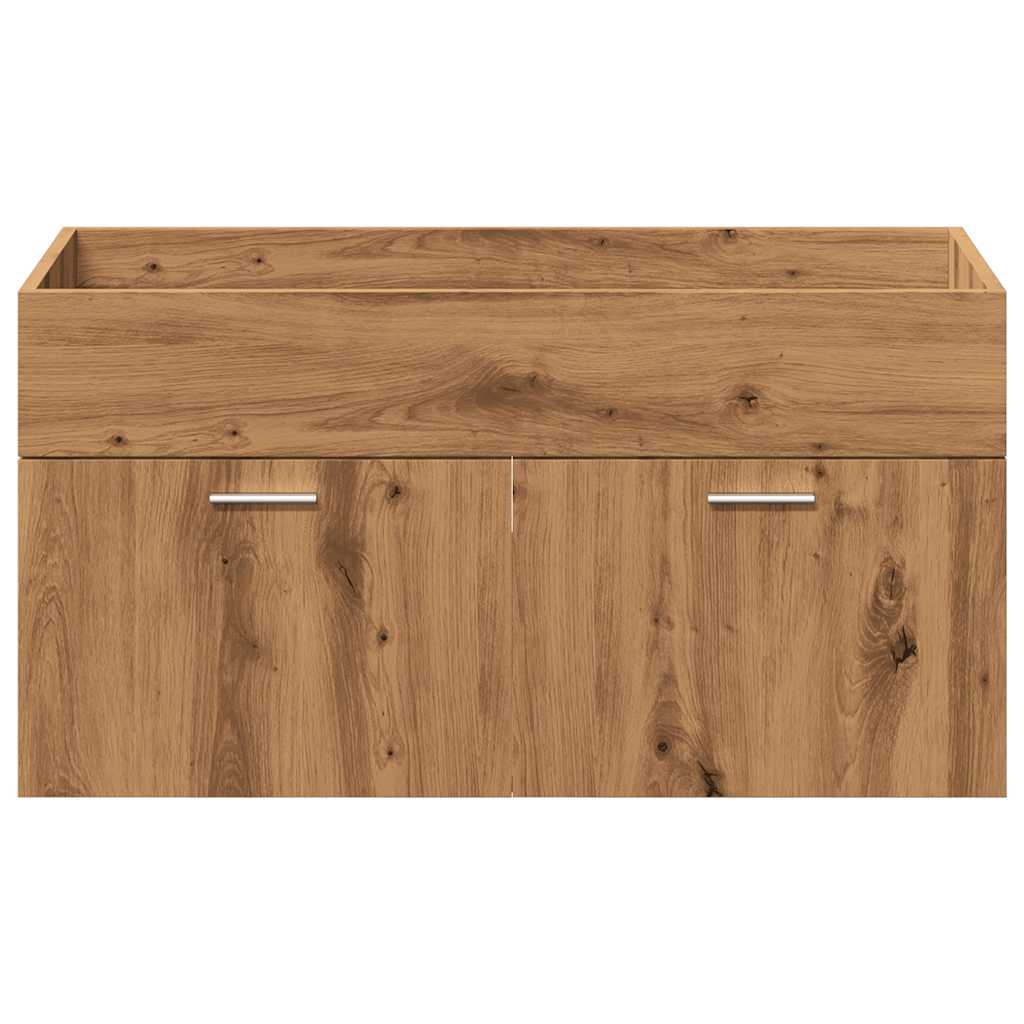 Set Mobili da Bagno 4 pz Rovere Artigianale Legno Multistrato