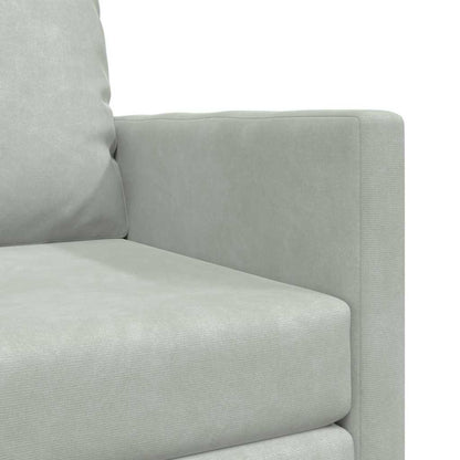 Divano Letto con cuscino Grigio chiaro 74 x 77 x 81 cm Velluto