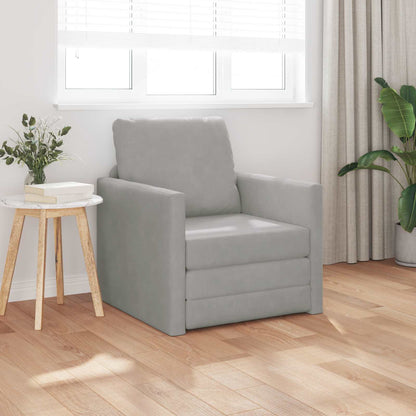 Divano letto Grigio chiaro 74 x 77 x 81 cm Velluto | homemem39
