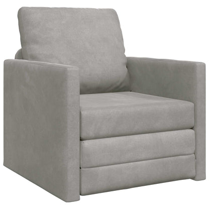 Divano letto Grigio chiaro 74 x 77 x 81 cm Velluto | homemem39