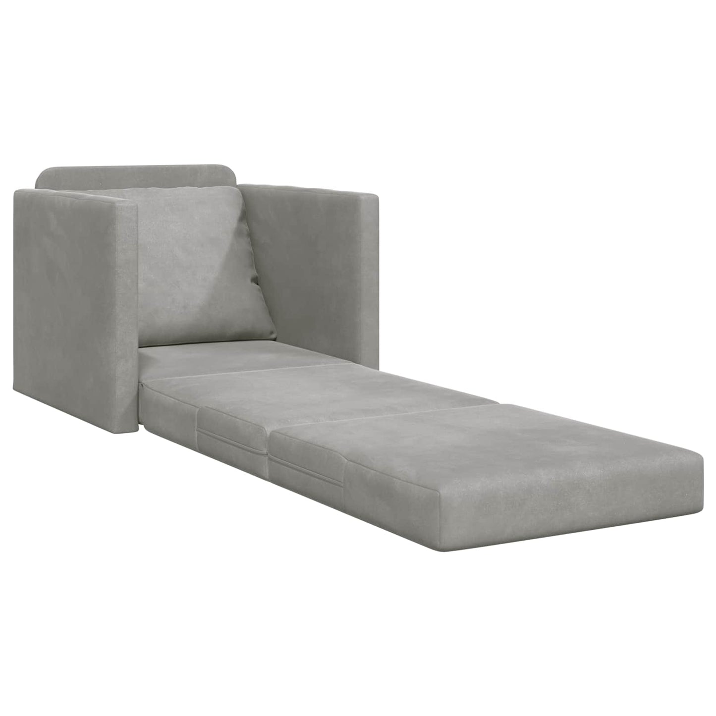 Divano letto Grigio chiaro 74 x 77 x 81 cm Velluto | homemem39