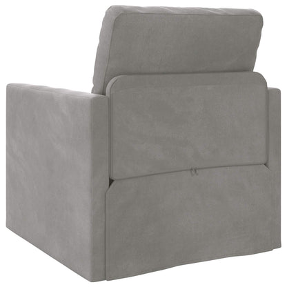 Divano letto Grigio chiaro 74 x 77 x 81 cm Velluto | homemem39