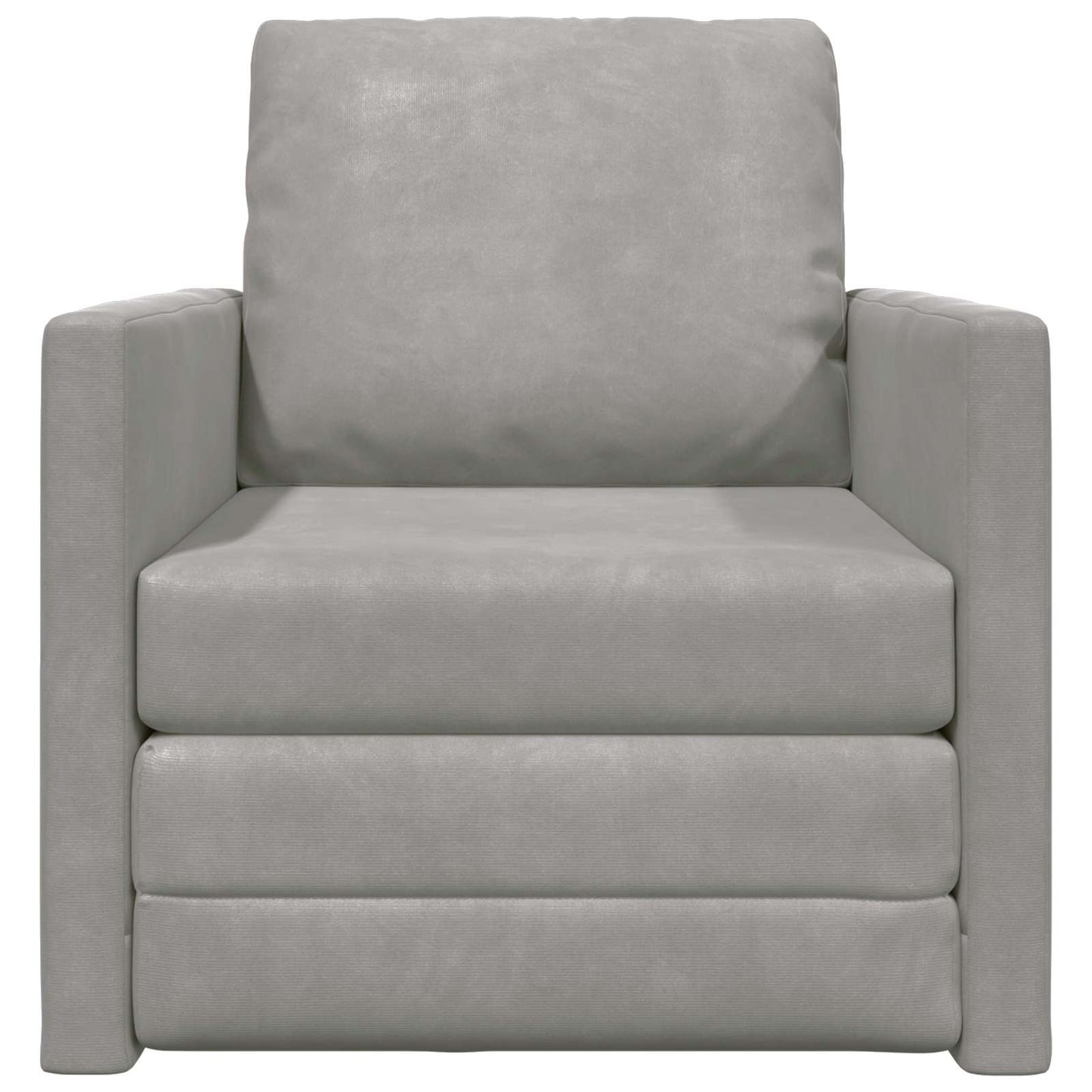 Divano letto Grigio chiaro 74 x 77 x 81 cm Velluto | homemem39