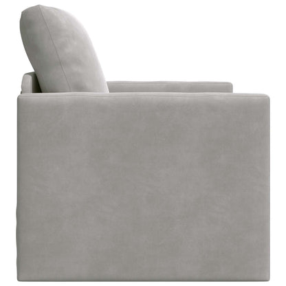 Divano letto Grigio chiaro 74 x 77 x 81 cm Velluto | homemem39