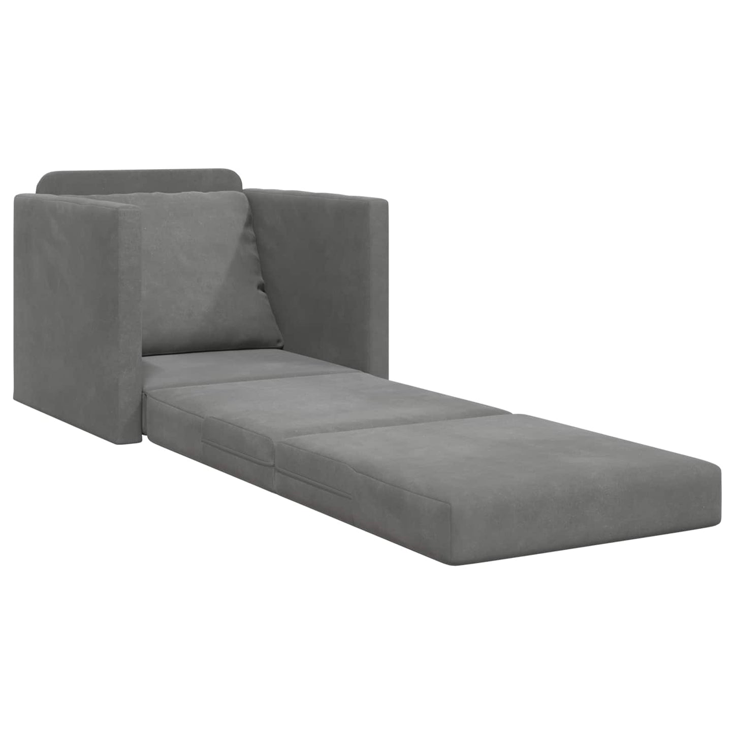 Divano letto Grigio scuro 74 x 77 x 81 cm Velluto | homemem39