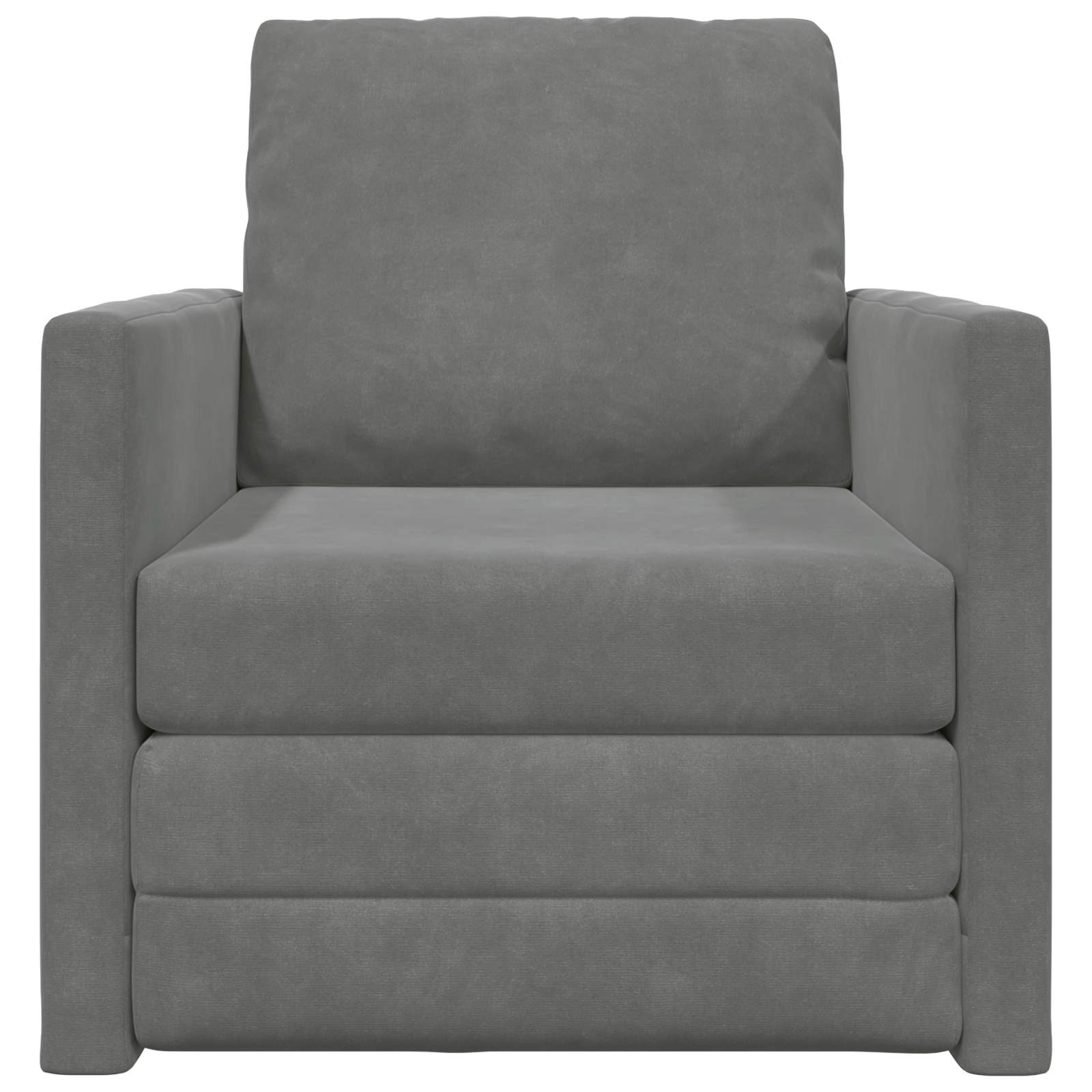 Divano letto Grigio scuro 74 x 77 x 81 cm Velluto | homemem39