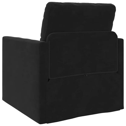 Divano Letto con cuscino Nero 74 x 77 x 81 cm Velluto - homemem39