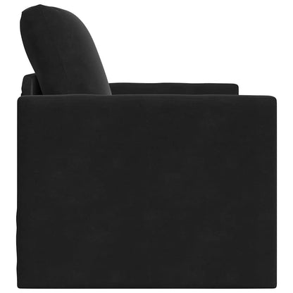 Divano Letto con cuscino Nero 74 x 77 x 81 cm Velluto - homemem39