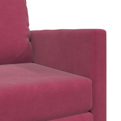 Divano Letto con cuscino Rosso vino 74 x 77 x 81 cm Velluto