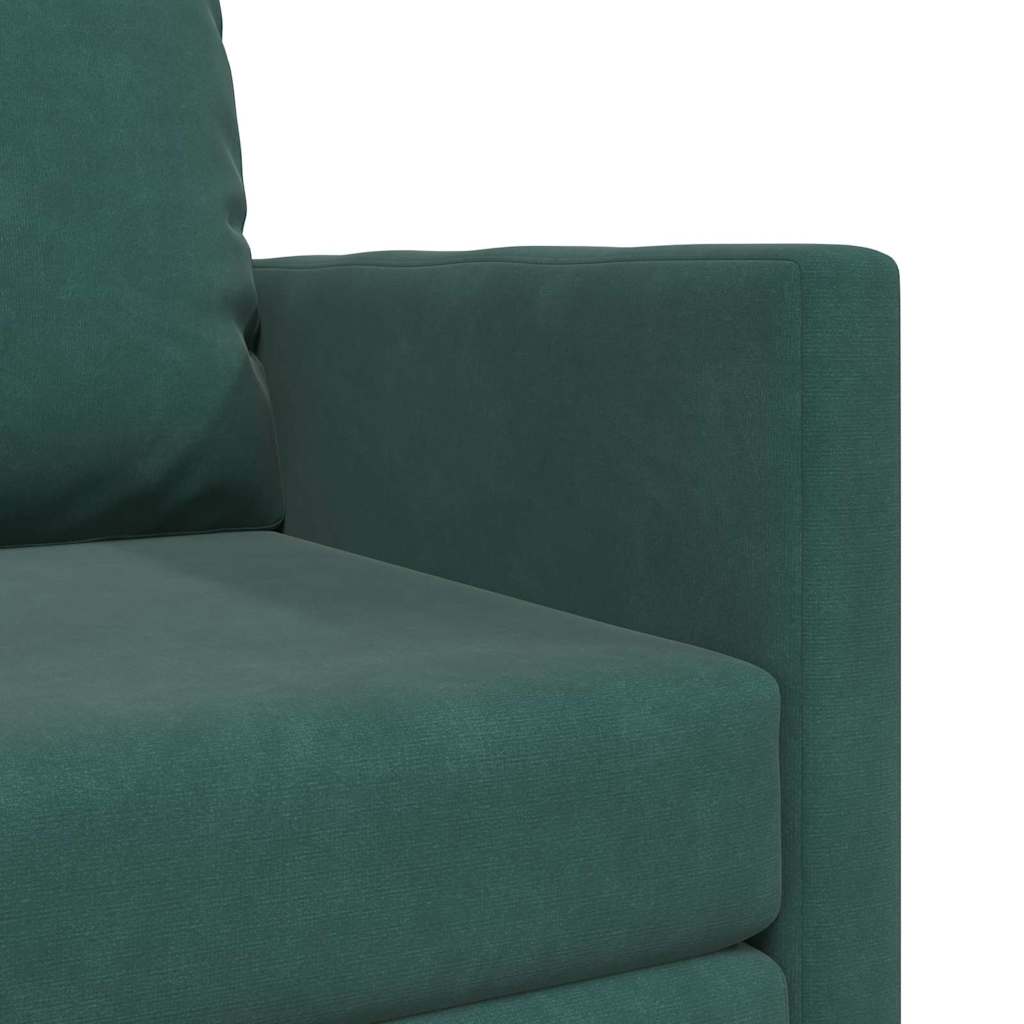 Divano Letto con cuscino Verde scuro 74 x 77 x 81 cm Velluto - homemem39