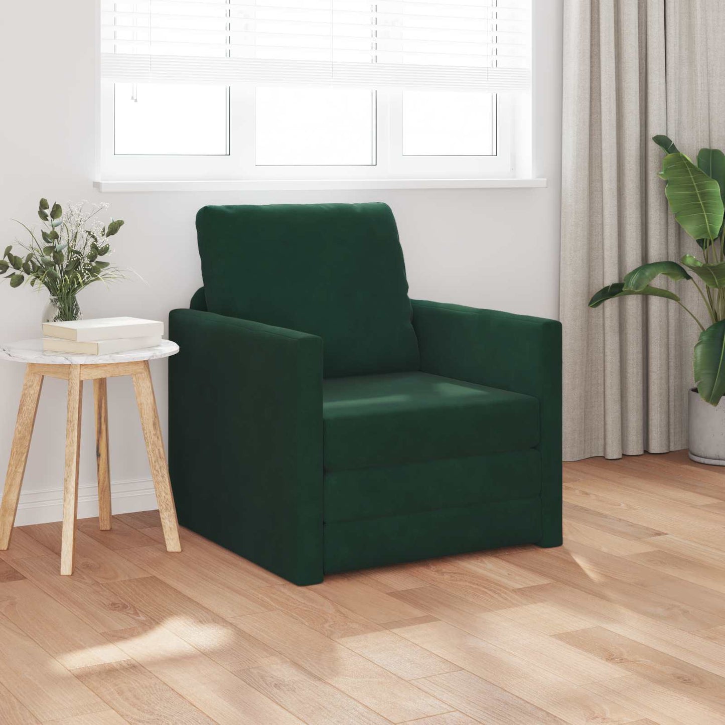 Divano letto Verde Scuro 74 x 77 x 81 cm Velluto | homemem39