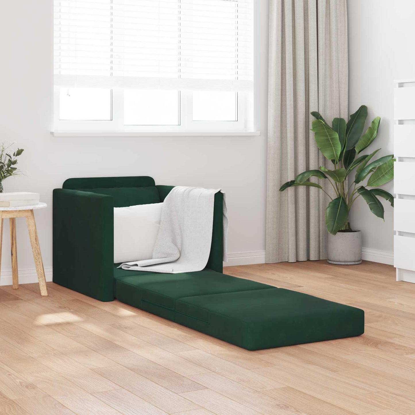 Divano letto Verde Scuro 74 x 77 x 81 cm Velluto | homemem39