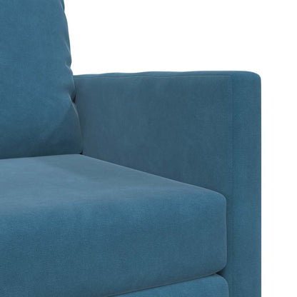 Divano Letto con cuscino Blu 74 x 77 x 81 cm Velluto