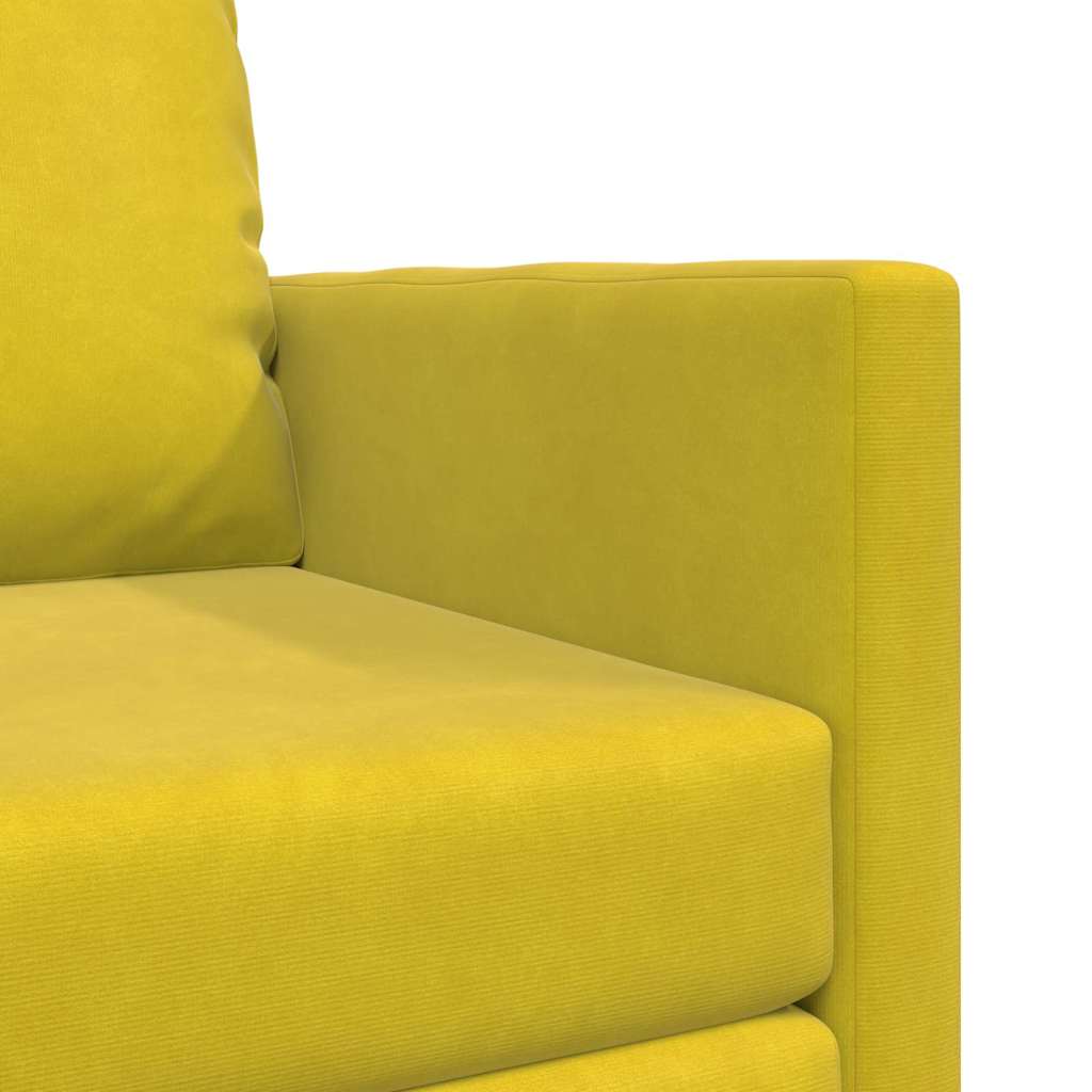 Divano Letto con cuscino Giallo scuro 74 x 77 x 81 cm Velluto - homemem39