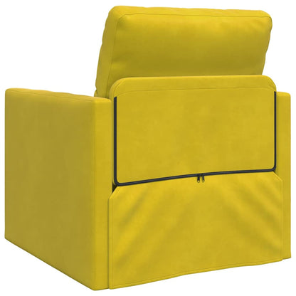 Divano Letto con cuscino Giallo scuro 74 x 77 x 81 cm Velluto - homemem39