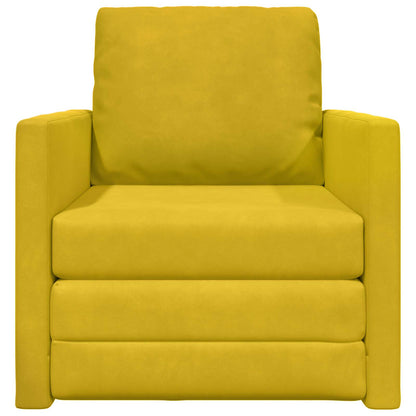 Divano letto Giallo Scuro 74 x 77 x 81 cm Velluto | homemem39