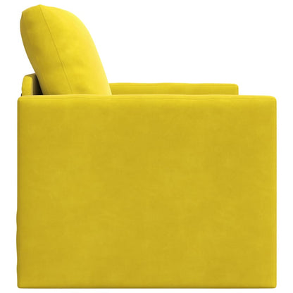 Divano Letto con cuscino Giallo scuro 74 x 77 x 81 cm Velluto - homemem39
