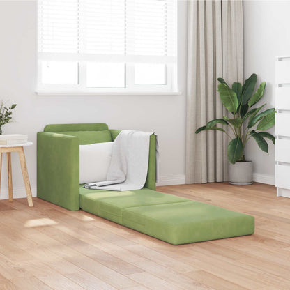 Divano letto Verde chiaro 74 x 77 x 81 cm Velluto