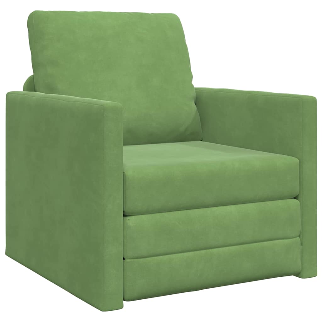 Divano letto 60cm Verde chiaro Velluto - homemem39