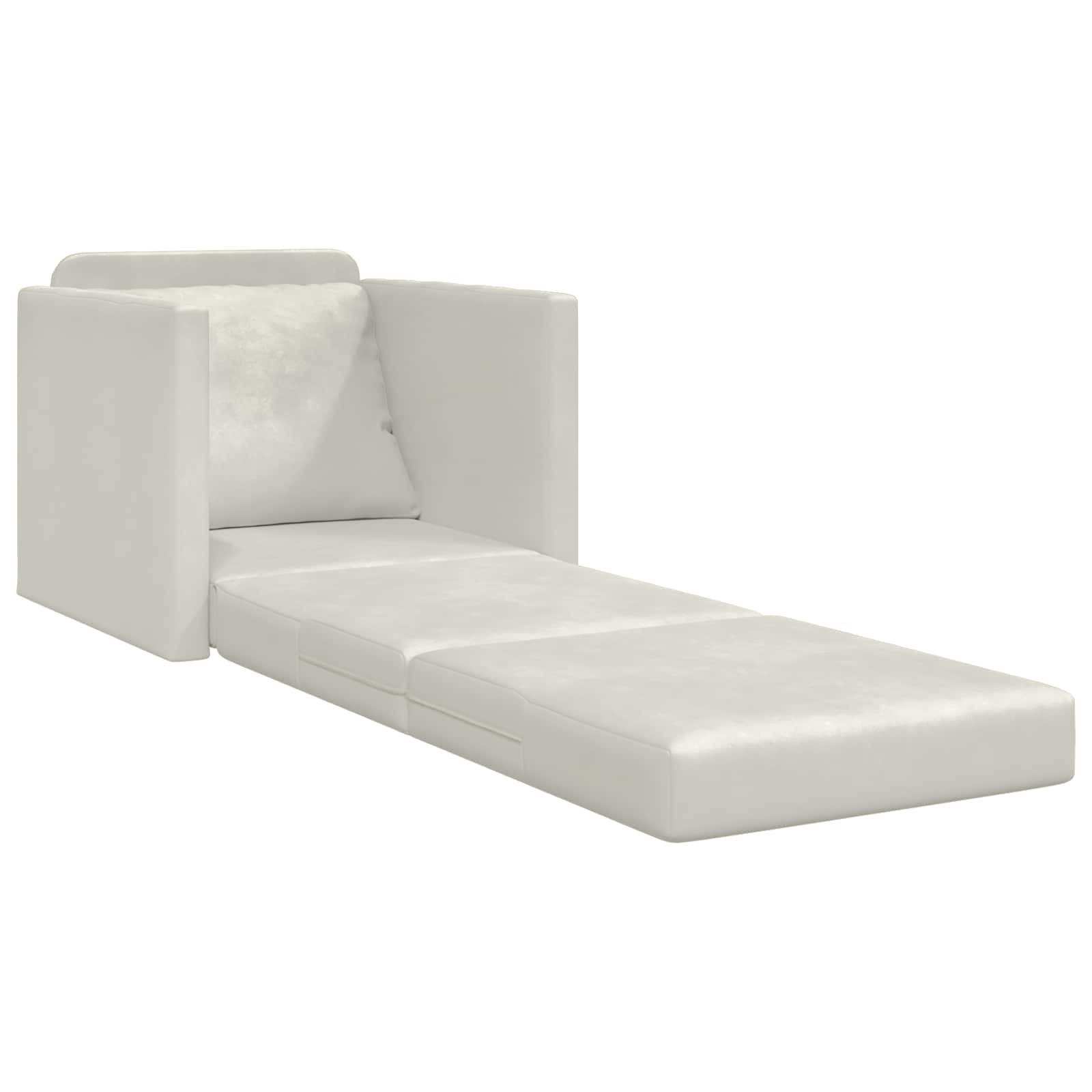 Divano letto Crema 74 x 77 x 81 cm Velluto | homemem39