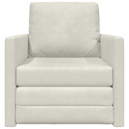 Divano letto Crema 74 x 77 x 81 cm Velluto | homemem39