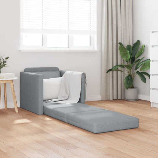 Divano letto 60cm Grigio chiaro Tessuto