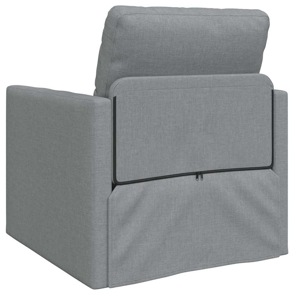 Divano Letto con cuscino Grigio chiaro 74 x 77 x 81 cm Tessuto