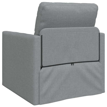 Divano Letto con cuscino Grigio chiaro 74 x 77 x 81 cm Tessuto
