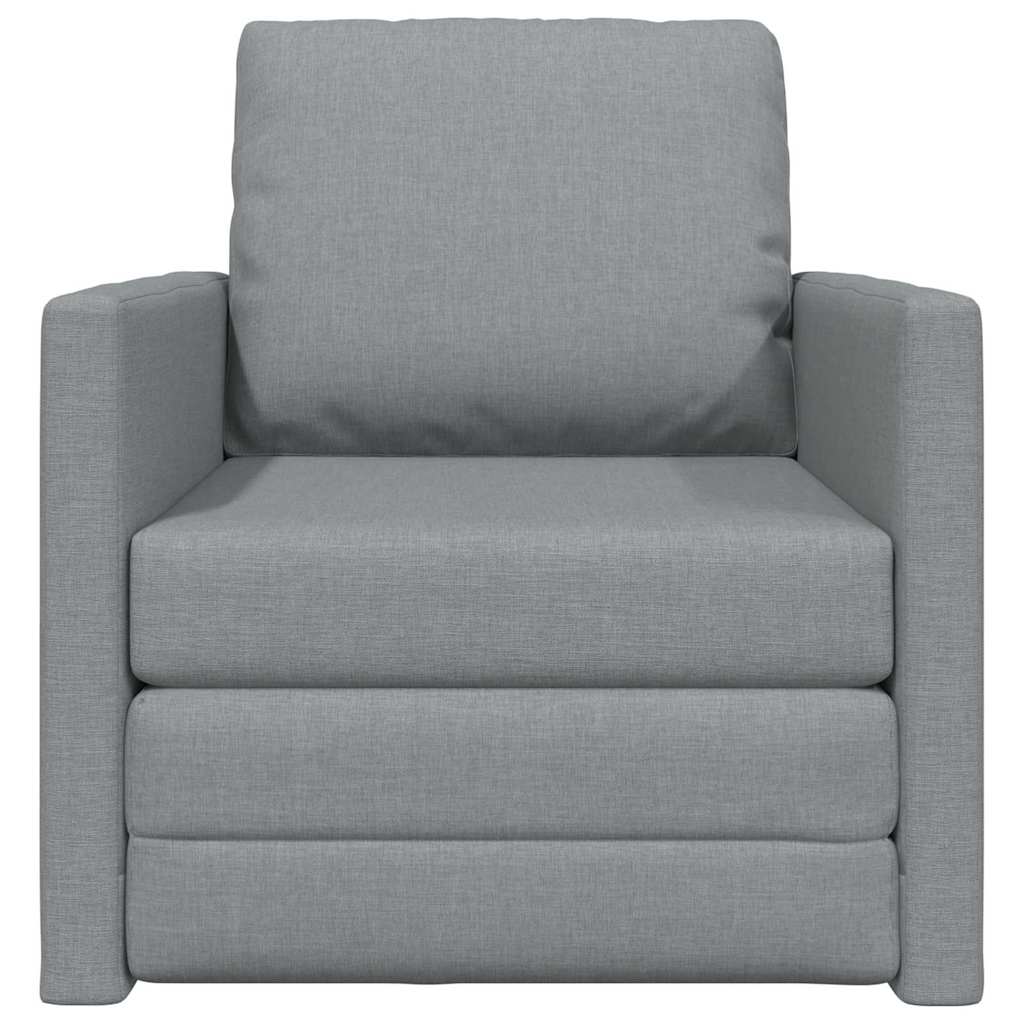 Divano Letto con cuscino Grigio chiaro 74 x 77 x 81 cm Tessuto