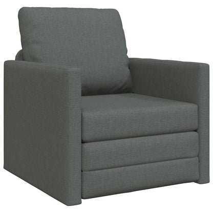 Divano Letto con cuscino Grigio scuro 74 x 77 x 81 cm Tessuto