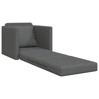Divano Letto con cuscino Grigio scuro 74 x 77 x 81 cm Tessuto