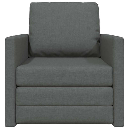 Divano Letto con cuscino Grigio scuro 74 x 77 x 81 cm Tessuto