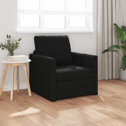 Divano Letto con cuscino Nero 74 x 77 x 81 cm Tessuto