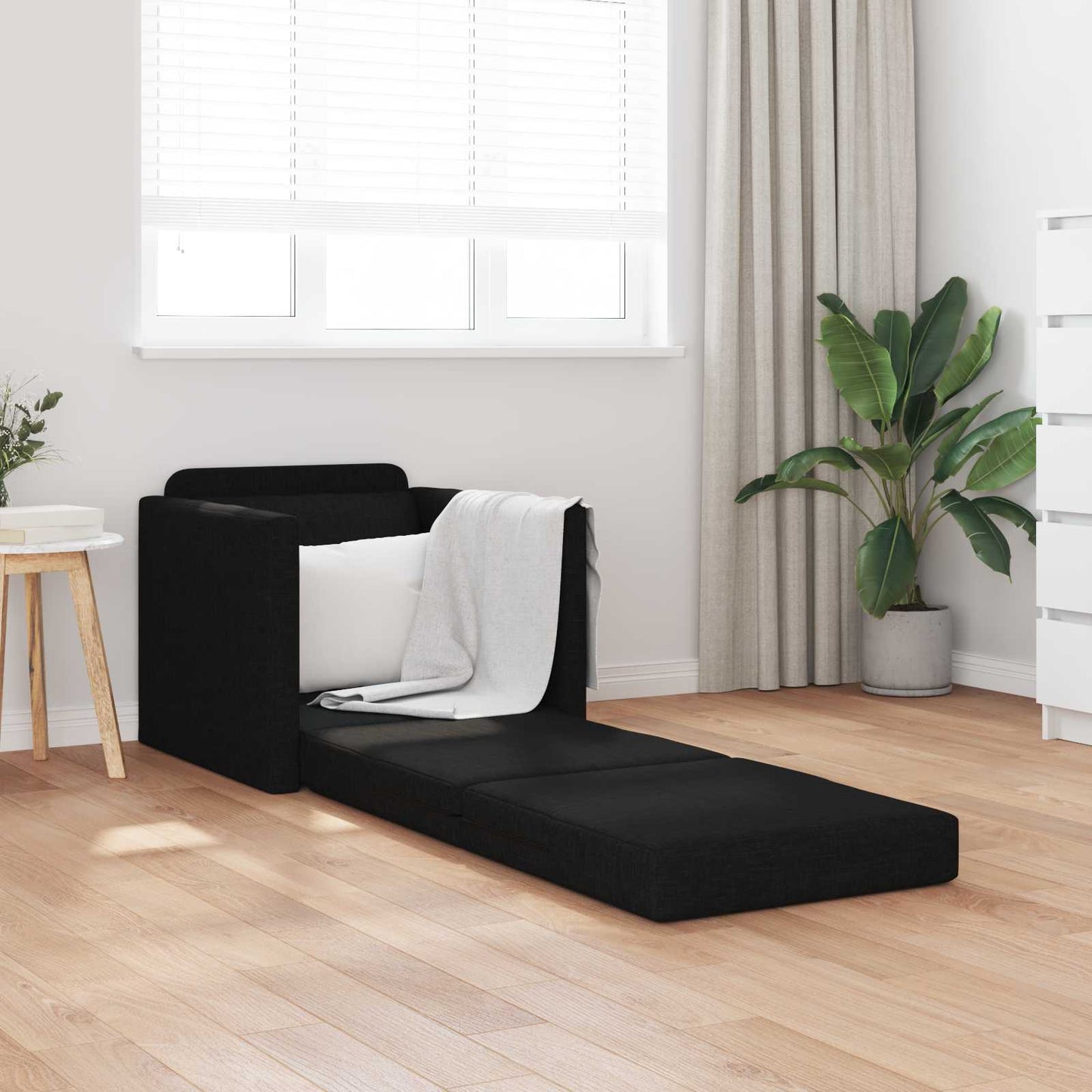 Divano letto Nero 74 x 77 x 81 cm Tessuto