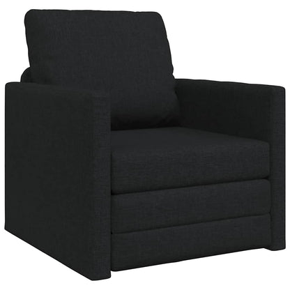 Divano Letto con cuscino Nero 74 x 77 x 81 cm Tessuto