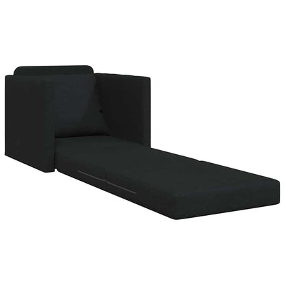 Divano Letto con cuscino Nero 74 x 77 x 81 cm Tessuto