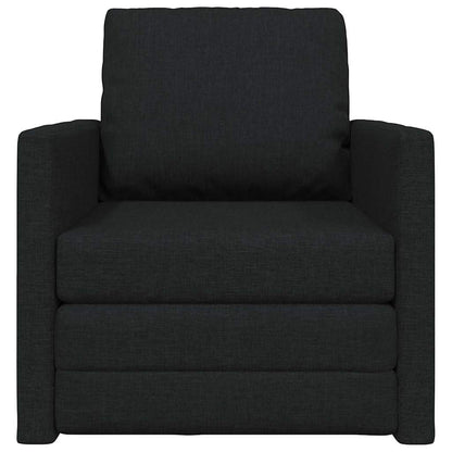 Divano Letto con cuscino Nero 74 x 77 x 81 cm Tessuto