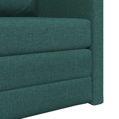 Divano Letto con cuscino Verde scuro 74 x 77 x 81 cm Tessuto