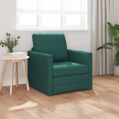 Divano Letto con cuscino Verde scuro 74 x 77 x 81 cm Tessuto
