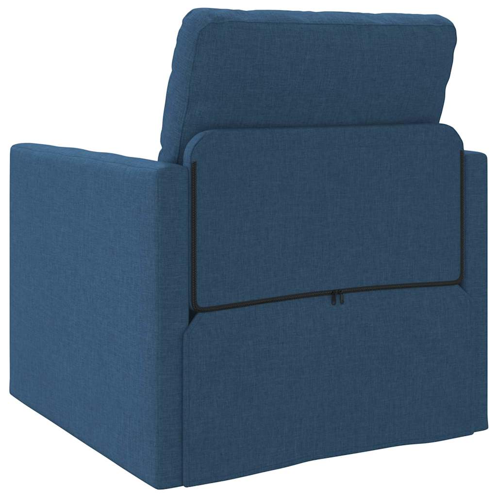 Divano Letto con cuscino Blu 74 x 77 x 81 cm Tessuto - homemem39