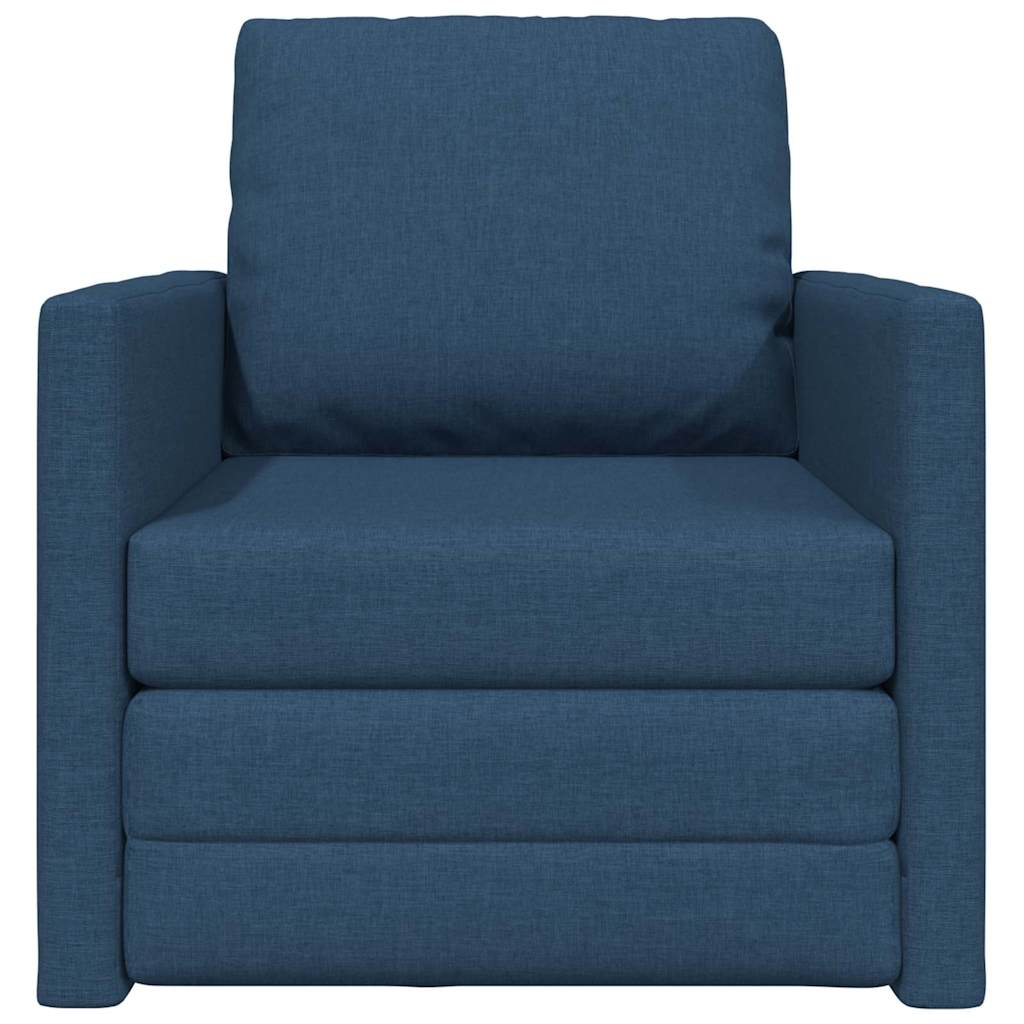 Divano Letto con cuscino Blu 74 x 77 x 81 cm Tessuto - homemem39