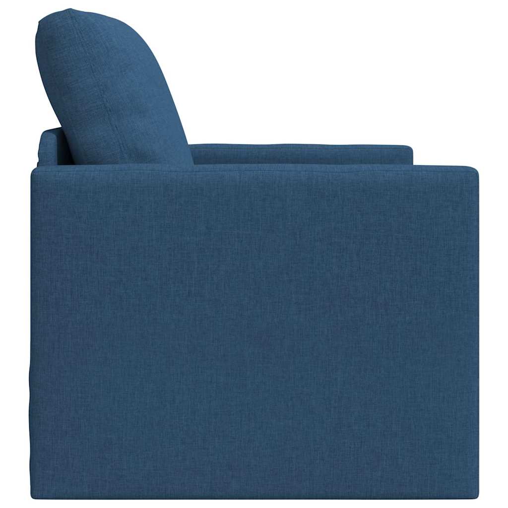 Divano Letto con cuscino Blu 74 x 77 x 81 cm Tessuto - homemem39