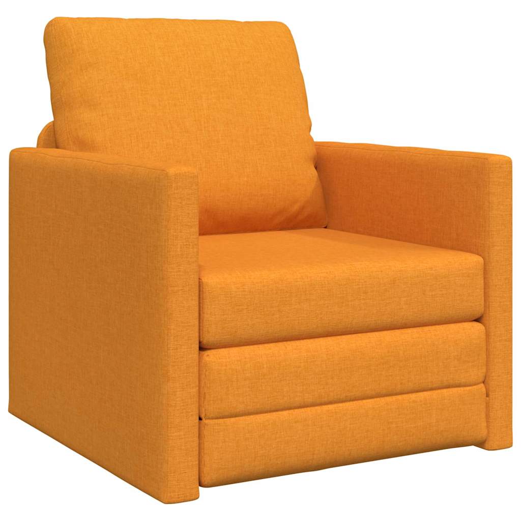 Divano Letto con cuscino Giallo scuro 74 x 77 x 81 cm Tessuto - homemem39