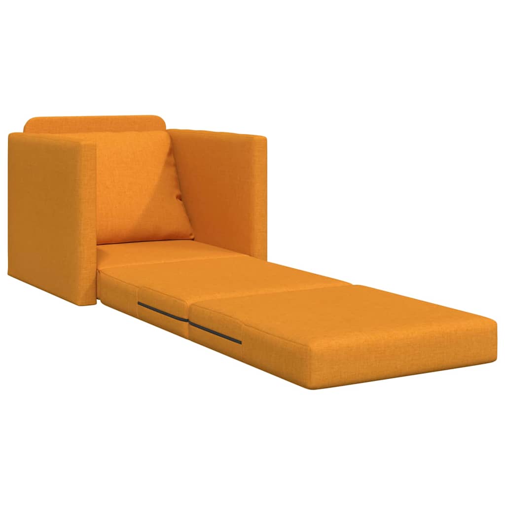 Divano Letto con cuscino Giallo scuro 74 x 77 x 81 cm Tessuto - homemem39