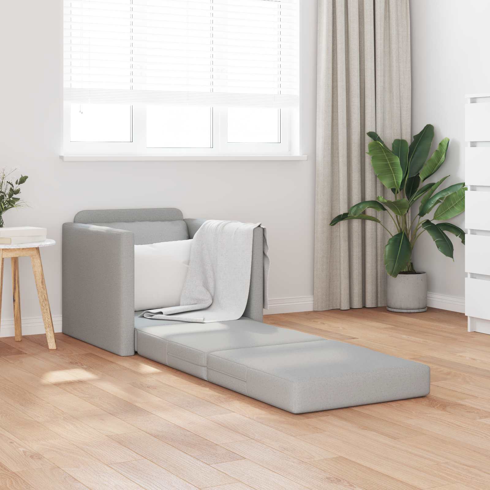 Divano letto Grigio Nuvola 74 x 77 x 81 cm Tessuto | homemem39