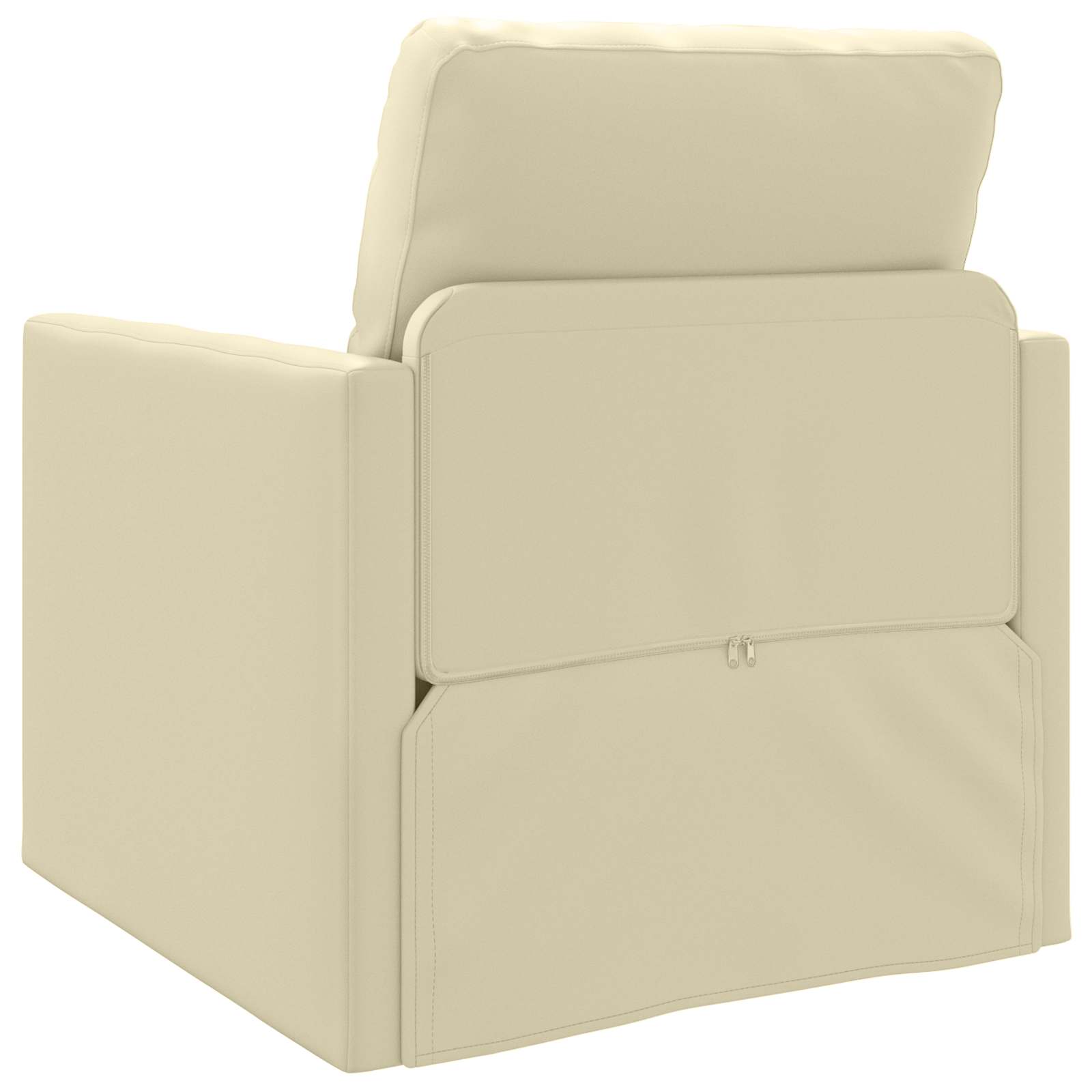 Divano letto 60cm Crema Pelle Artificiale | homemem39