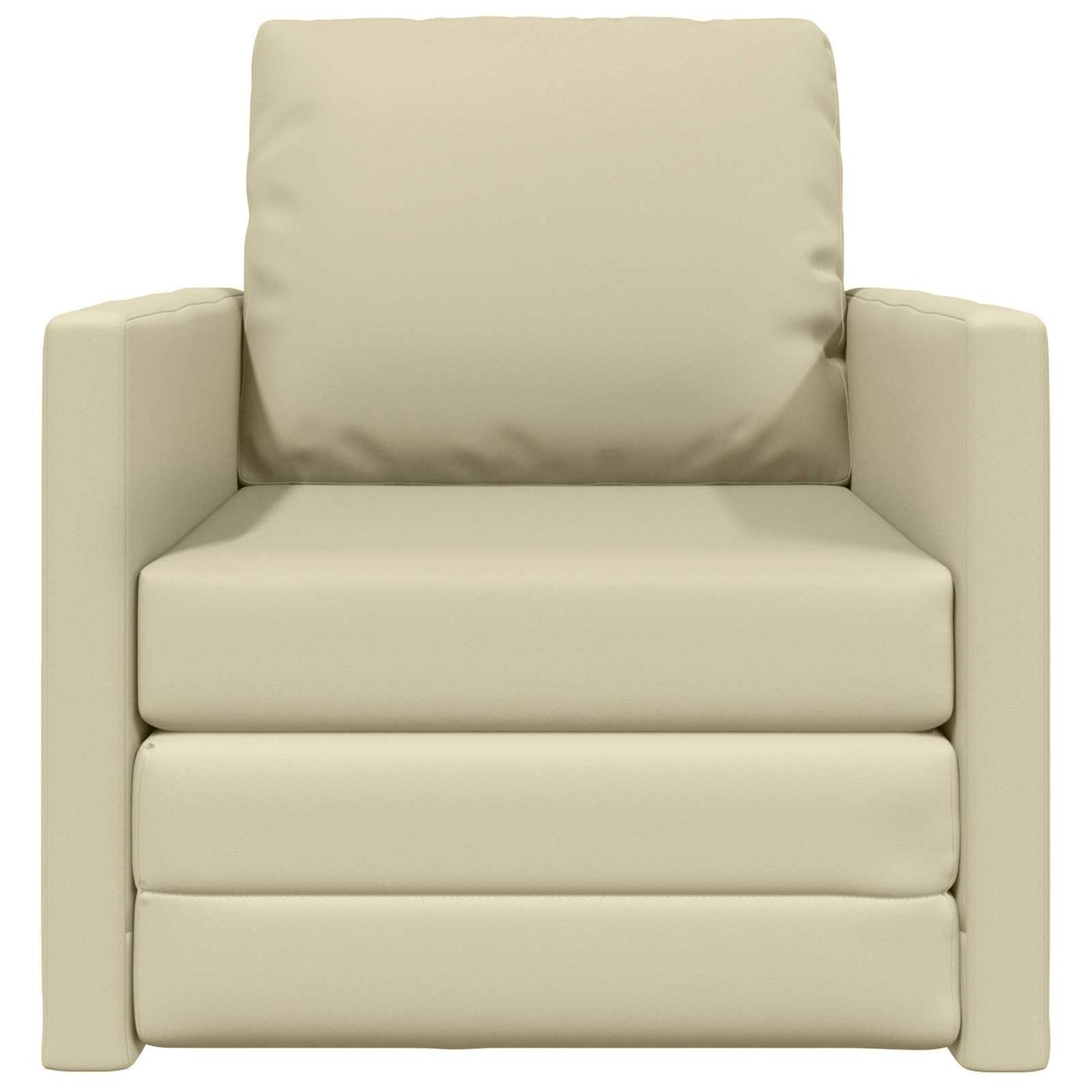 Divano letto 60cm Crema Pelle Artificiale