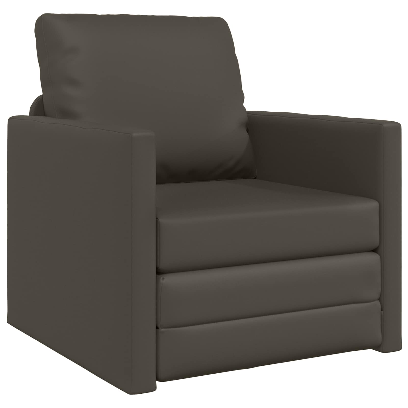 Divano letto 60cm Grigio Pelle Artificiale | homemem39